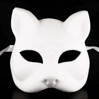 Boyasız Boş Beyaz Kadınlar Parti Maskeleri Masquerade Maske Venedik Kedi DİY Hediye Yılbaşı Yeni Yıl