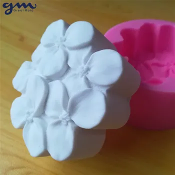 Büyük Kalıp Güzel Çiçek 3D Sabun Kalıp Kek Şeker Kalıp Sabun için Silikon Kalıp Yapımı Çikolata DİY
