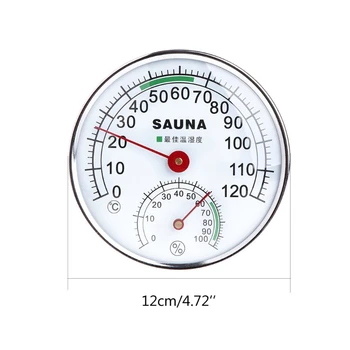 C Sauna Odası İndüktif İşaretçisi Thermograph Nem Ölçer Termometre Taşımaz Hydrothermograph Hava İstasyonu-120C