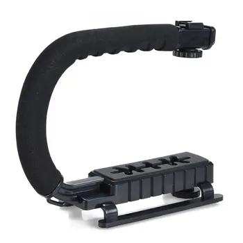 C Şekli Video Sabitleyici Tutucu Stand DSLR Kamera DV video Kamera Siyah için Kavrama Bağlama Kolu