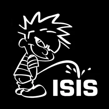 C5 12.2 cm*12.5 cm Yaratıcı Moda Çocuk Çiş ISIS Penceresi Vinil Araba Sticker-1198