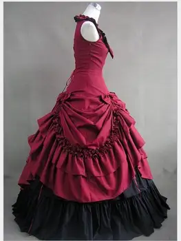 Cadılar Bayramı kadın yetişkin Güney belle kostüm kırmızı Victoria elbise Topu Cüppe Gotik lolita elbise artı boyutu özel kostümler