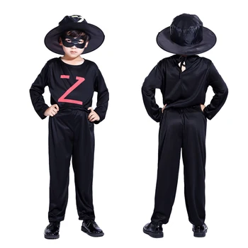 Cadılar Bayramı çocuk giyim çocuklar Zorro şövalye kostüm Cosplay kıyafetler Gece elbiseleri maskeli Maskeli