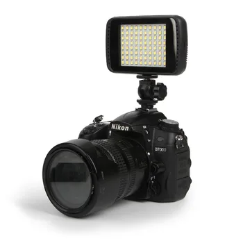 Canon Nikon DSLR için 80 Dim LED Video Işığı Paneli +NP-120 Pil +Şarj Cihazı +2 Renk filtresi