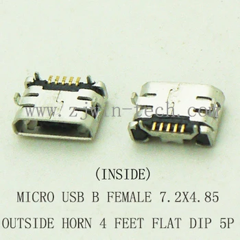 Cep telefonu Mini için 10 adet/lot Yüksek kaliteli Mikro USB jakı USB jakı Dişi konnektör PCB 5Pin soket DÜZ AĞIZ