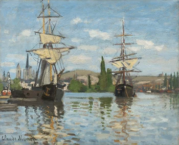 Claude Monet Resim Balık Tekne ,Oturma Odası İçin Tekne Özel Baskı Tuval Resim yeniden oluşturma yelkenli Tuval Sanat Resim