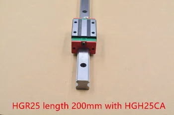 Cnc xyz için HGH25CA lineer kılavuz slayt demiryolu ile 200 mm HG lineer kılavuz HGR25 genişliği 23mm uzunluğu HGH25CA1R200 1 adet eksen