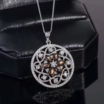 CoLife Takı moda yuvarlak kolye ışık lüks doğal yıldız Safir kolye katı 925 gümüş kolye Safir