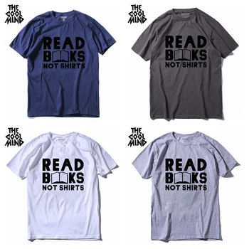COOLMİND REED KİTAPLARI-Shirt KOMİK serin moda Pamuk Erkek Qİ0126A 2017 T Shirt baskılı T kısa Kollu marka Rahat Erkek yuvarlak