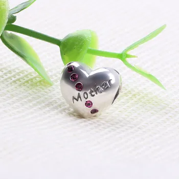 Couqcy 925 Ayar Gümüş Anne Anne Kalpleri Aşk Boncuk Pandora Orijinal Bileziği Aile Takı Yapımı Fit