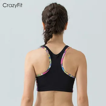 CrazyFit kadınlar profesyonel sıkıştırma spor Yoga Fitness koşu sutyen yüksek güç destek eğitim iç çamaşırı sütyen çalışan