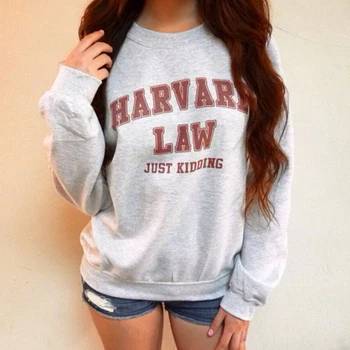 Crewneck Sweatshirt Harvard Hukuk Sadece Şaka Sweatshirt - Harvard Hukuk Tişört - Komik Tişört - Tumblr Sweatshirt -