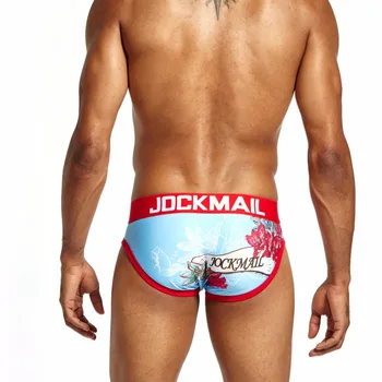 Cuecas gay bikini JOCKMAİL Marka iç çamaşırı külot calzoncillos hombre calcinha Seksi Gay erkek iç çamaşırı slip erkek külot Yazdır