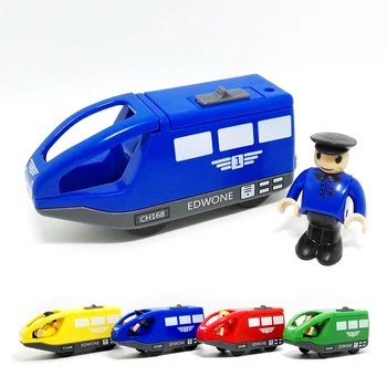 D554 Ücretsiz kargo kaliteli ürünler sıcak kek elektrikli manyetik küçük lokomotif sürücüsü ahşap Thomas tren gibi tren oyuncak sat