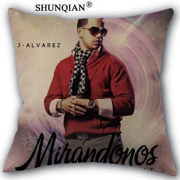 Daddy Yankee Yastık kılıfı Özel Pamuk Keten Kare Dekoratif Yastık kılıfı Fermuarlı 45x45cm bir yan Kapak