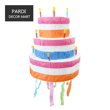 Dayak Doğum günü Pastası Şeklinde Pinyata çocukların doğum günü partisi dayak oyunları parti malzemeleri sahne