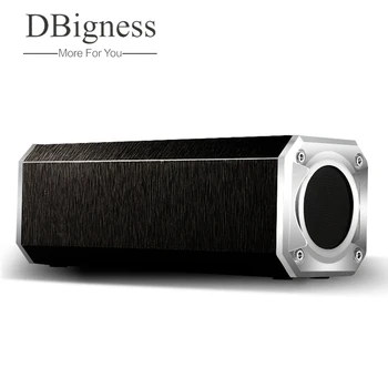 Dbigness Bluetooth 4.0 Hoparlör Ahşap 10W Çift Ses Hi-Fi Stereo Kablosuz Bluetooth Hoparlör Eller Ser Arama Desteği TF Kartı, AUX
