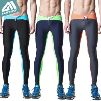 DESMİİT Erkek Uzun Mayo Yüzme Triatlon Spor Pantolon, Egzersiz Çalışan Erkekler DT25 için Egzersiz Pantolon Yogo Spor Tayt