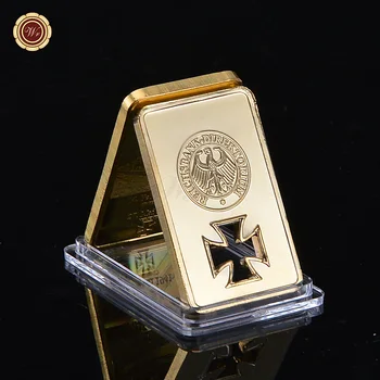 Deutsche Reichsbank Almanya 24k Altın Hediye Koleksiyonu Bar Kapsül Kopya Altın külçe Almanya Özel Kaplama