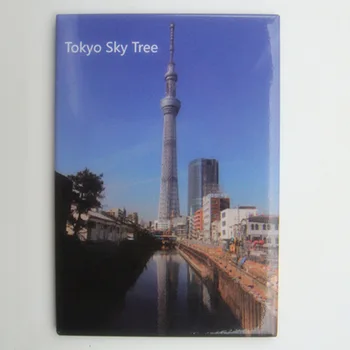 Dikdörtgen Sert Mıknatıslar , Japonya Tokyo Sky Tree Sahne Turist Metal Buzdolabı Mıknatısı SFM5192