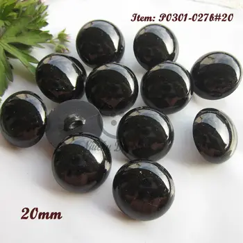 Dikiş malzemeleri 60pcs 20 mm shank düğmeleri siyah plastik hayvan gözleri dekoratif aksesuarları toptan malzeme dikiş bebek