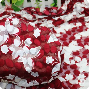 Dikiş telas düğün parti elbise streç dantel kumaş ücretsiz 4 Renk kelebek SP2746 nakliye Afrikalı dantel kumaş baskı
