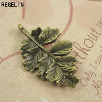 Diy Kolye Mücevher REGELİN Antik Bronz Maple leaf bağlantı Charm Kolye 10 adet 20x31mm El Zanaatı