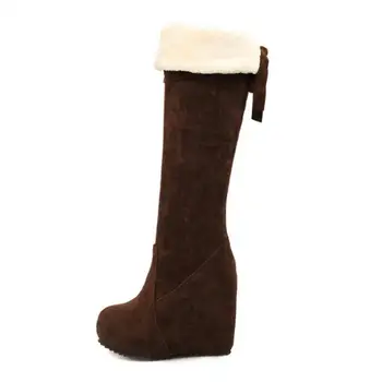 Diz kama uzun çizmeler kadın kar moda kış sıcak ayakkabı üzerine ayakkabı Coolcept Ücretsiz kargo P15031 EUR boyutu 32-43 boot