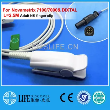 DİXTAL Dx405 için uzun kablo NK parmak klip spo2 sensörü/Dx2010/Dx2020/Dx2021/Dx2405/Dx2515