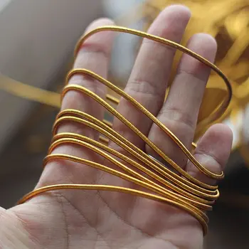 DİY 1MM geniş 20yards/sürü Boncuk elastik Streç Altın Kordon Boncuk Kordon Dize Kayış Halat Bilezik İçin Yapma