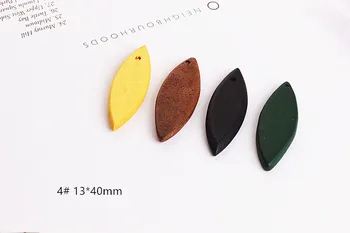 DİY el yapımı takı aksesuarları Kore ahşap yüzük yaprak disk kolye küpe geometrik malzeme küpe