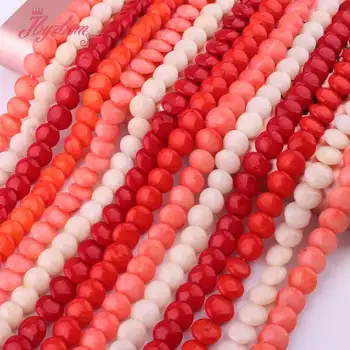 DİY Kolye Bilezik Moda Takı Yapımı İçin 15 7 mm Doğal Sikke Kırmızı,Pembe,Beyaz,Mercan Mücevher Taş Boncuk Strand
