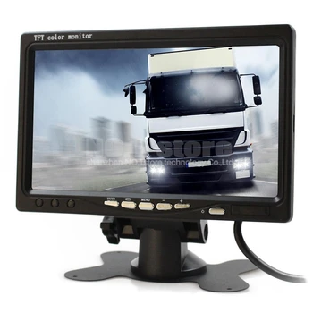 DİYSECUR 12 V-24 V 4pin KIZILÖTESİ Gece Görüş HD Arka görüş Kamerası Yüzen Otobüs Kamyon için 7 inç LCD Araba Monitör Sistemi Kiti