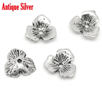 Doreen Kutusu Güzel 100 Antika Gümüş Çiçek Boncuk (B16897)-20 mm Boncuk (Uygun 14 mm) Bulgular 11x10mm 3/8