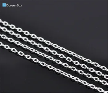 Doreen Kutusu Güzel 10M Gümüş rengi Bağlantılar-4x2 Kablo Zincirleri Açıldı.5 mm (B13967)