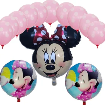 Doğum günü partisi dekorasyon balonları için BİNGTİAN 13 ADET/sürü mickey minnie Mouse balon helyum globos baloes balon minnie