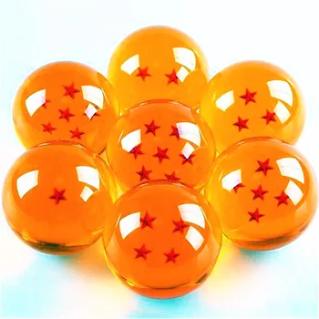Dragon Ball SERAMİK/Çocuklar Güzel Pakckage Çocuklar İçin Kristal Topu 3.5 cm Turuncu Yıldız Stres Topu Hediye Oyuncak SETİ
