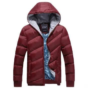 DUNKİNBO Erkek Moda Kapüşonlu 7713 3 Renk Eskitmek Yastıklı Ceket Pamuk Kaşmir Kalın Kış Sıcak Ceket Wadded
