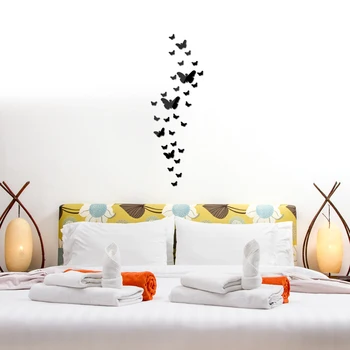 Duvar İçin Diy Akrilik ayna Duvar sticker kelebek Modern gerçek promosyon ev dekorasyonu büyük çıkartma 3d çıkartmalar Akrilik