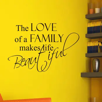 Duvar Vinil Aile sevgisinin Alıntı Duvar Sticker Sanat Duvar resmi Oturma Odası, Büyük Salonu Dövme Duvar Kağıdı Yeni LA771 Yapar Çıkartmaları