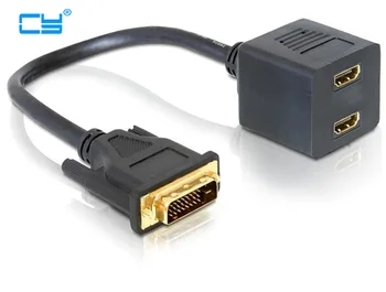 DVI Splitter için 2 HDMI Port Y Splitter Uzatma Kablosu DVI Kablosu HDMI