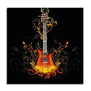 DW308 3d 5D elmas resimleri çizgi dizi müziği elmas desen boncuk DİY resimleri nakış el sanatları Gitar elmas mozaik