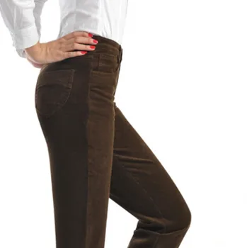 Düz kadın pantolon yüksek bel 2017 yeni sonbahar ve kış 28-38 Kadife pantolon elastik bel kadınların pantolon boyutu kadife,F3836