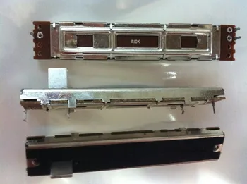 Düz slayt ile geniş [ bella ]7,5 cm 10MM Tek A10K karıştırma Taipower-10 adet/lot faser konumlandırıcı birim eksen potansiyometre