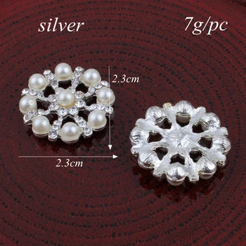 Düğün Süslemeler için Rhonestone Düğmeleri Alaşım El Sanatları için 30pcs/lot 2017 Metal Çiçek yassı sırtlı deniz Kristal Düğmeleri Açık