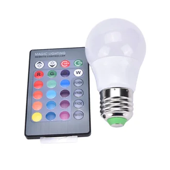 E27 Ampul 3/MOBİL RGB Renk Değiştirme, Uzaktan Kumanda Yeni Moda Lamba Dim LED