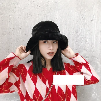 [EAM] 2018 bahar Her maç Yeni model Düz Peluş Şapka Kadın Düz Renk YA600 Sıcak Moda Balıkçı Şapkası 4 Renk Tutmak