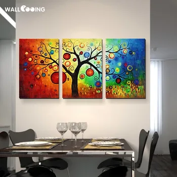 El modern soyut para ağacı tuval duvar sanatı yağlıboya büyük ev dekorasyon benzersiz bir hediye resim resimler