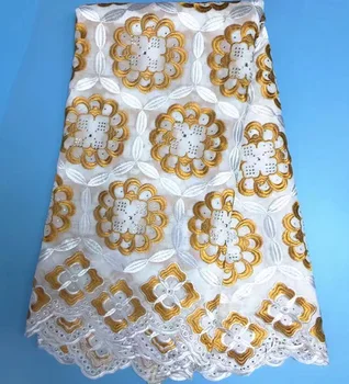 Elbise için taşlar ile ücretsiz kargo (5yards/pc) güzel lila mor Swiss vual dantel kumaş Afrika pamuk dantel kumaş CLS28