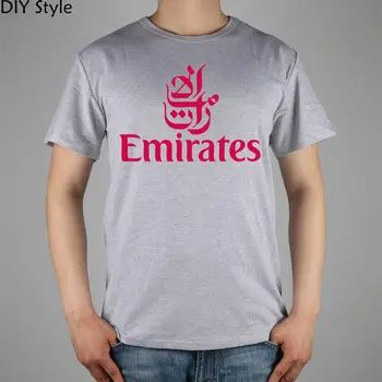 EMİRATES Hava Yolları FLY T-shirt Top Lycra Pamuk Erkek T Yeni Tasarım Yüksek Kalite Dijital Mürekkep Püskürtmeli Baskı tişört